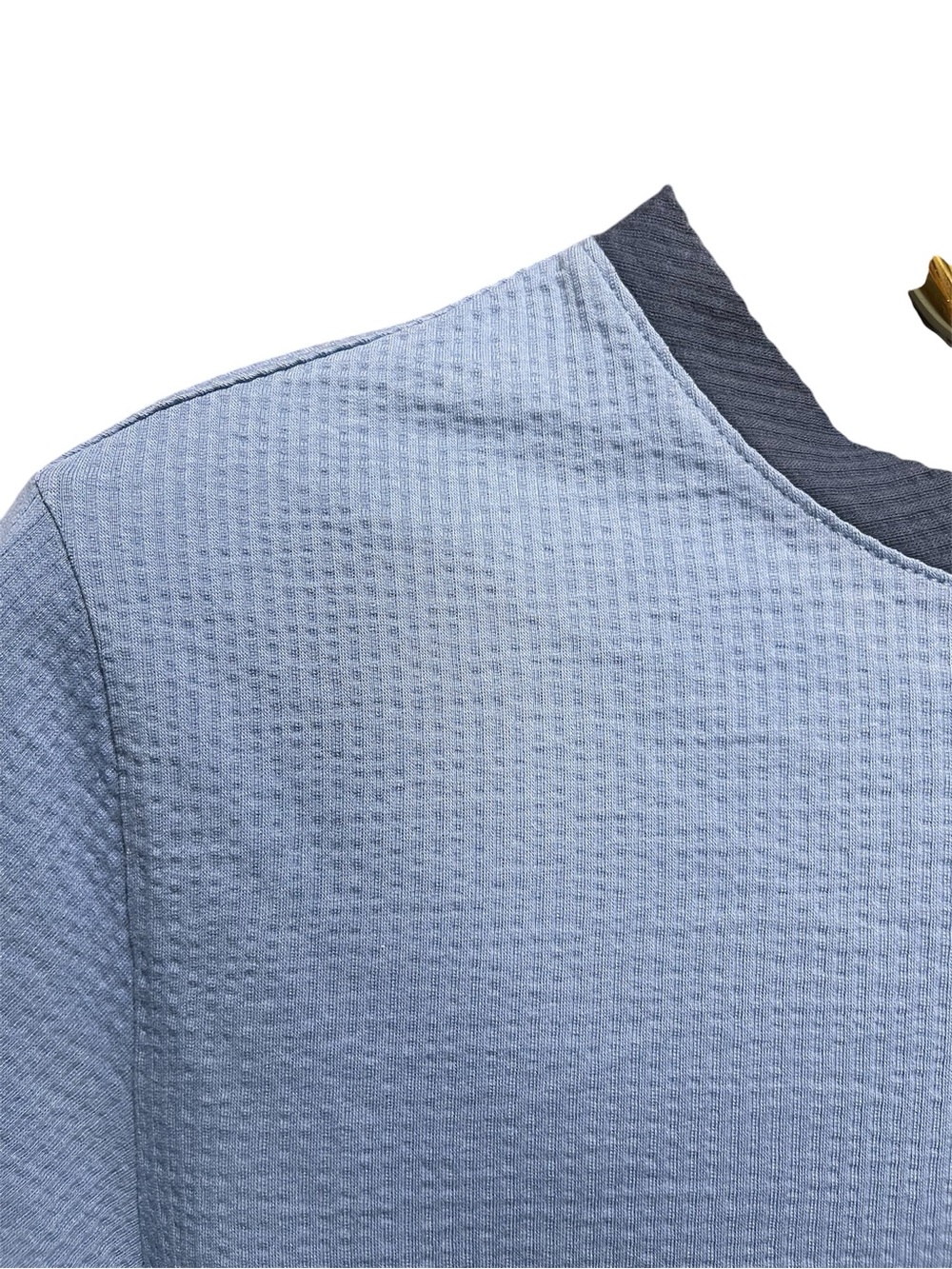 Scotch & Soda Blue Short-Sleeve Tee with Navy Collar Small - Picture 4 of 9